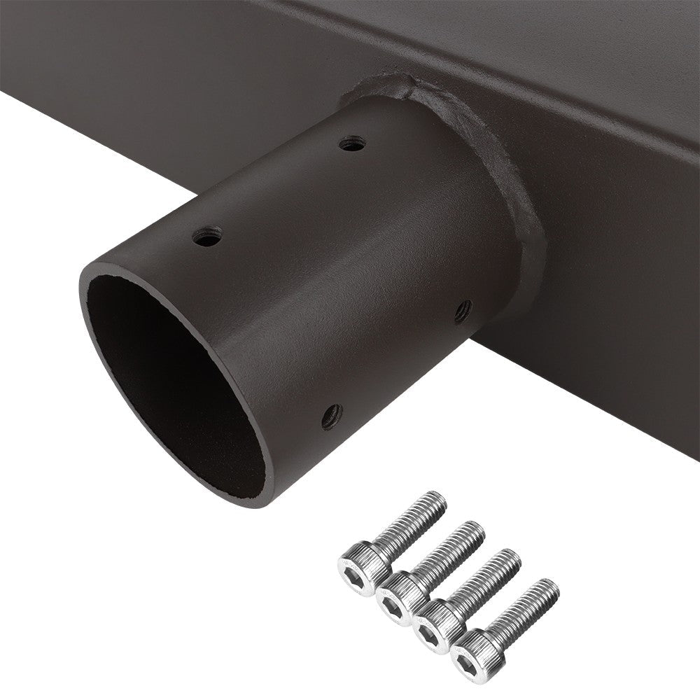180 Degree Steel Double Bullhorn Bracket for 2 Lights - Square  - Dark Bronze