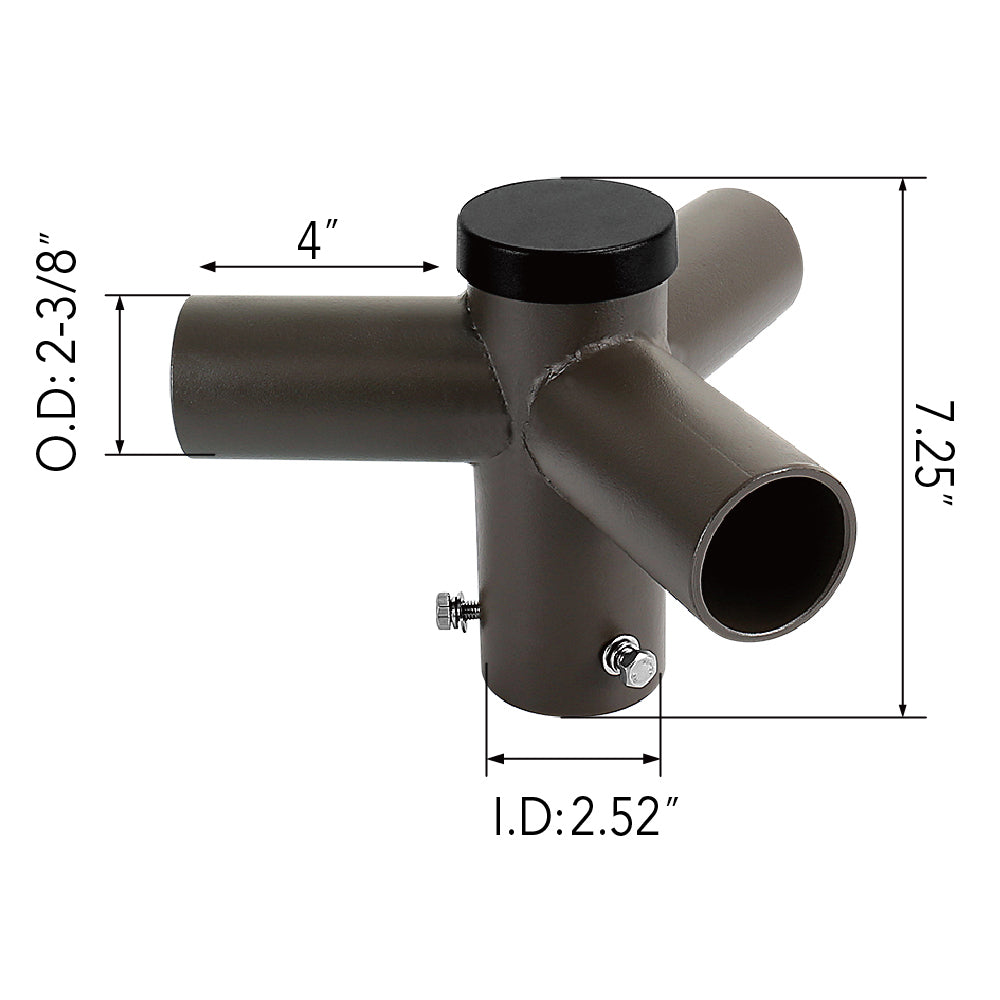 Triple Spoke 120° Tenon Adapter