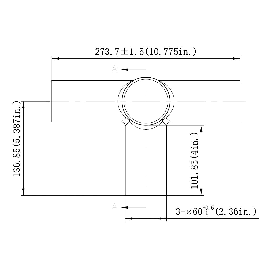 Triple Spoke 90° Tenon Adapter