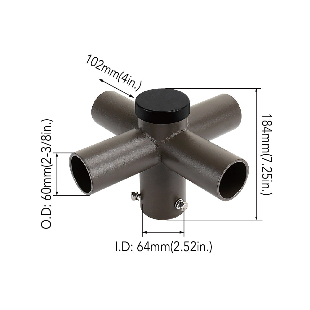 Quad Spoke 90° Tenon Adapter