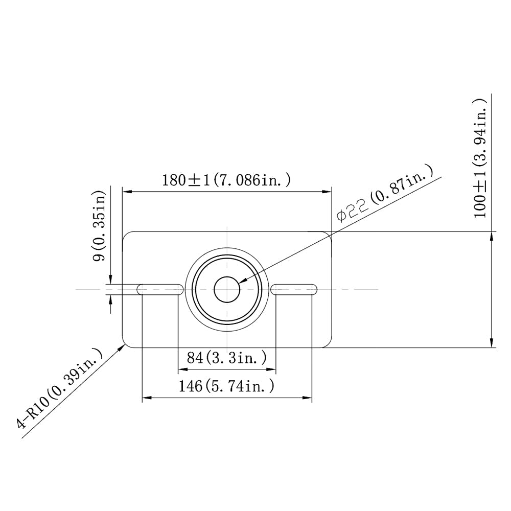 Wall and Square Pole Mount Tenon Bracket