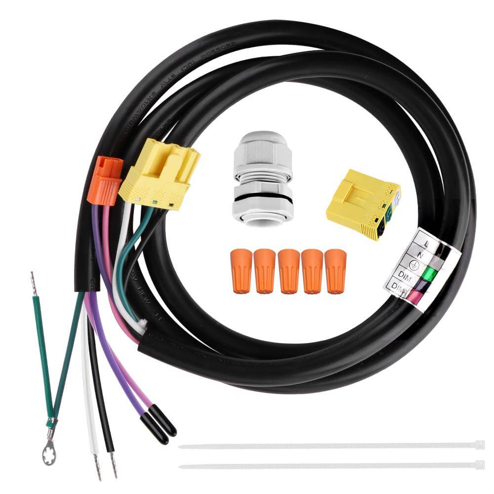 4.5 ft. Power Cord - Use with Konlite Black Architectural Linear Light Fixture