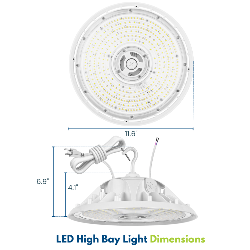 MAX UFO LED Bay Light - White - 150W - 3 Watts Selectable - 23,550LM - 5000K - 400W Equal