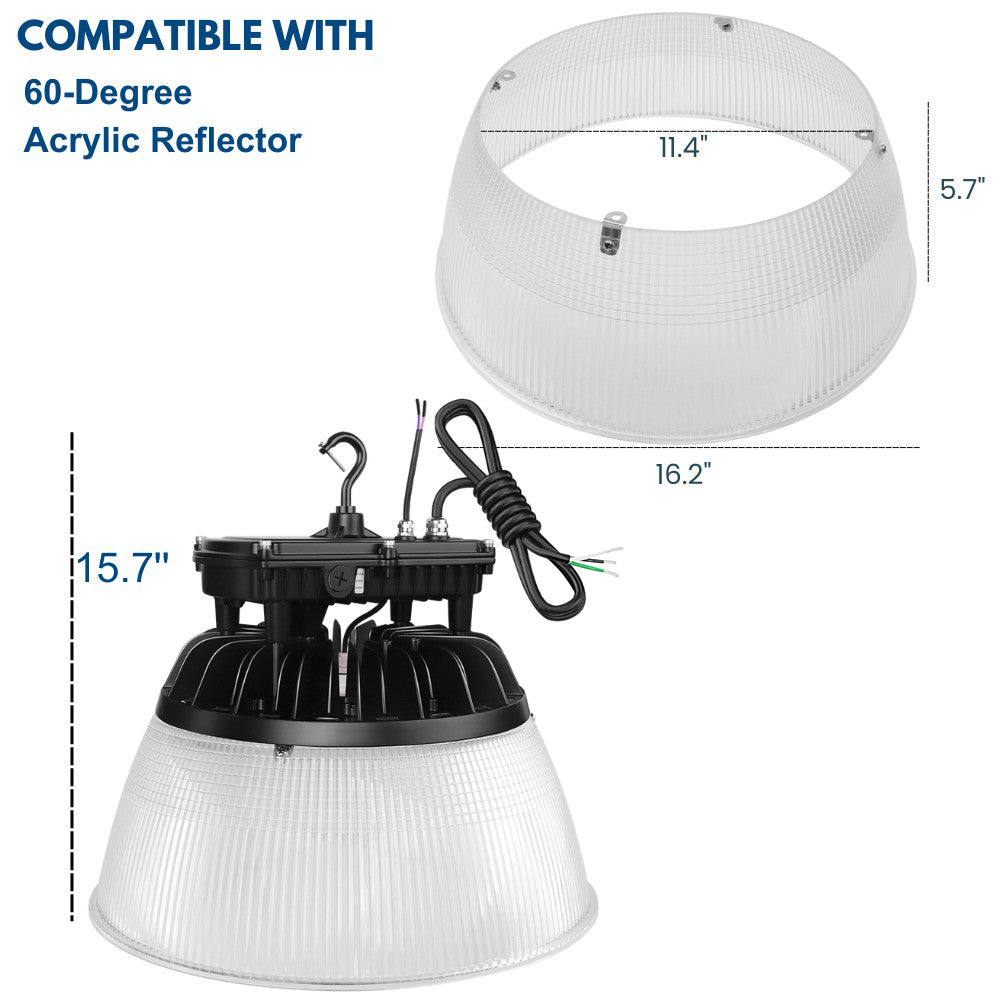 MAX Round UFO LED Bay Light - 277-480V - 310W - 46500 Lumens - 5000K - 1000W Equal