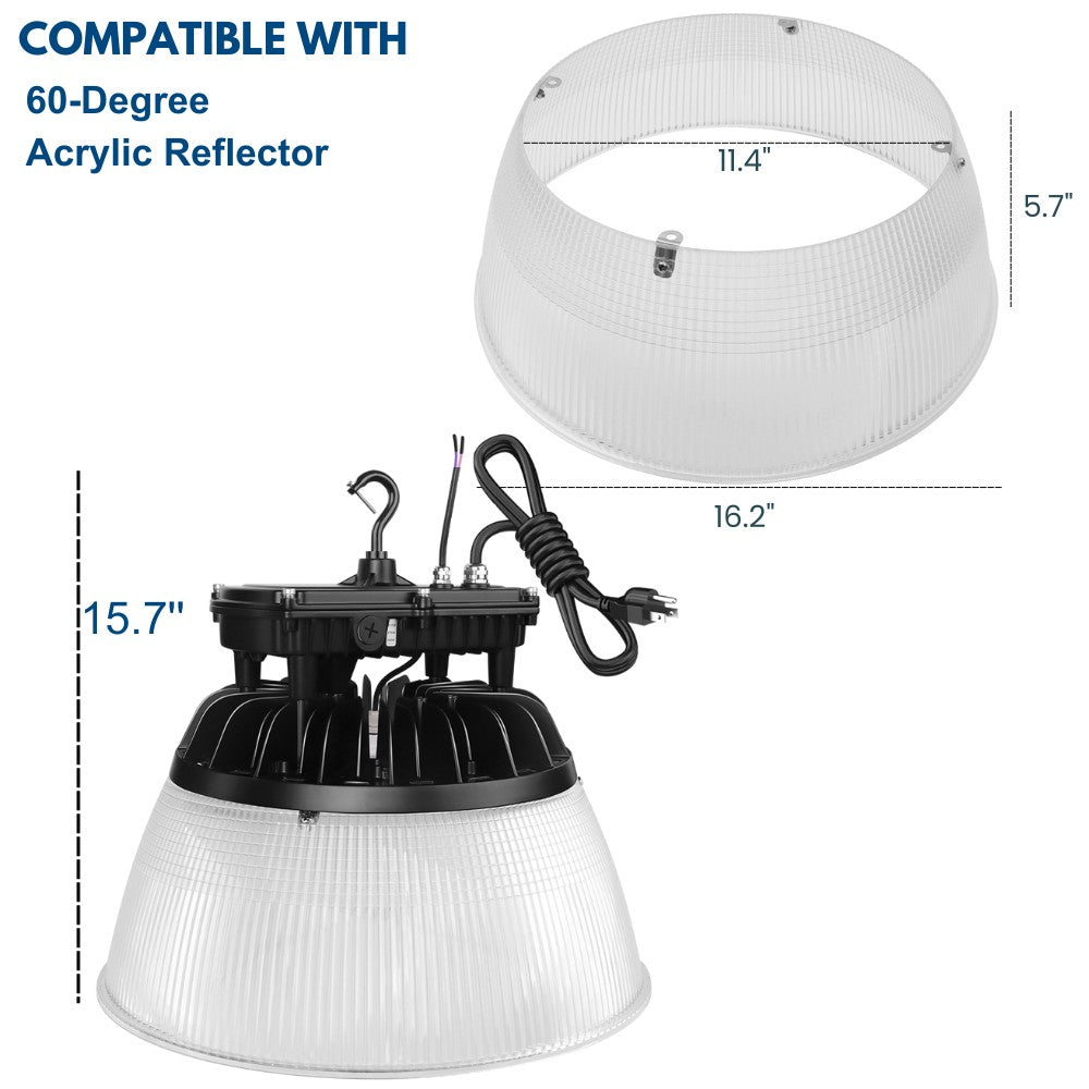 MAX Round UFO LED Bay Light - 310W/270W/240W Selectable - 46500 Lumens - 5000K - 1000W Equal