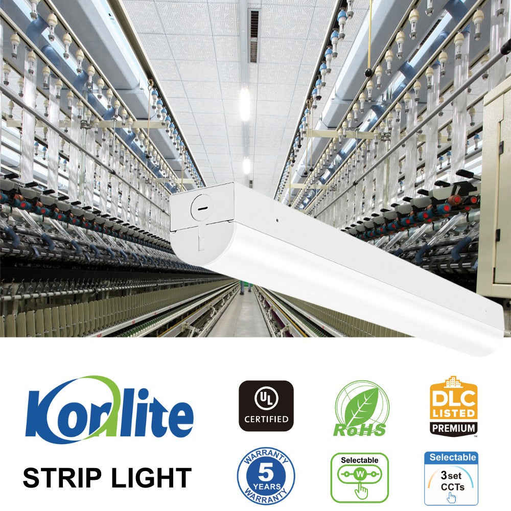 2FT LED Strip Fixture - Up to 3250 LM - Wattage Selectable - Kelvin 3500-4000-5000K