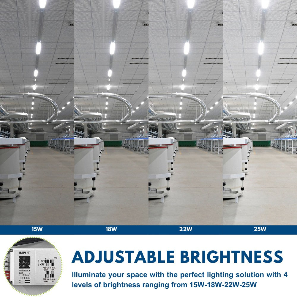 2FT LED Strip Fixture - Up to 3250 LM - Wattage Selectable - Kelvin 3500-4000-5000K
