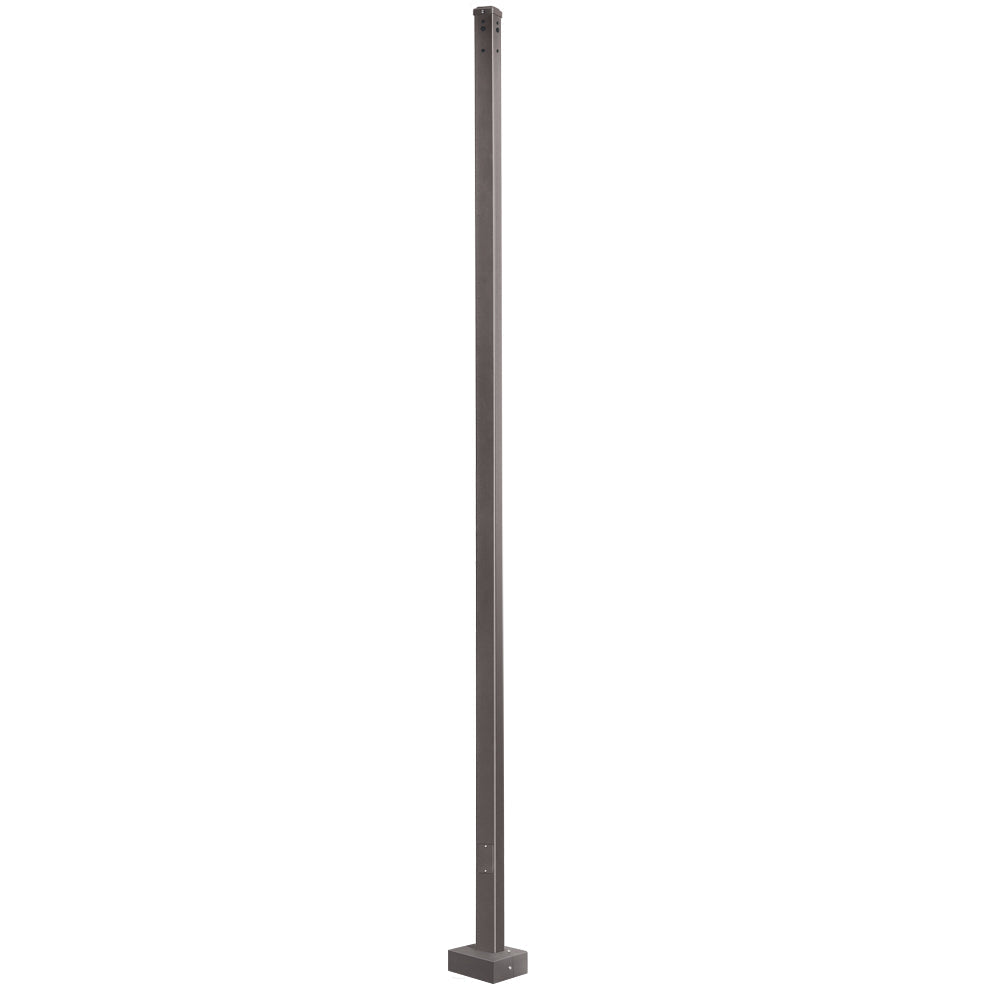 25 Foot Square Steel Light Pole , 4 inch Wide, 11 Gauge, With Anchor Bolts and Covers
