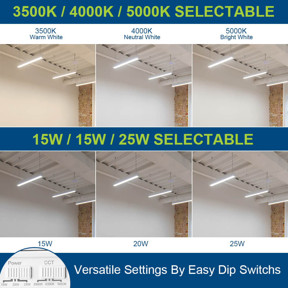 2 FT LED Architectural Linear Light - 3180 LM - Wattage Selectable - Kelvin 3500-4000-5000K