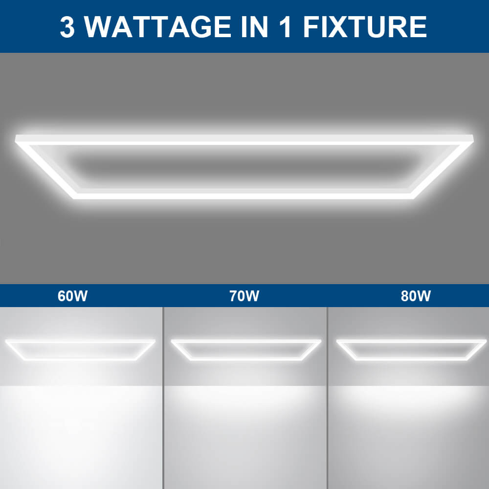 2x4 ft. LED Grid Frame Light  - 8000 Lumens - 60W/50W/40W - 5 CCT Selectable - 120-277V