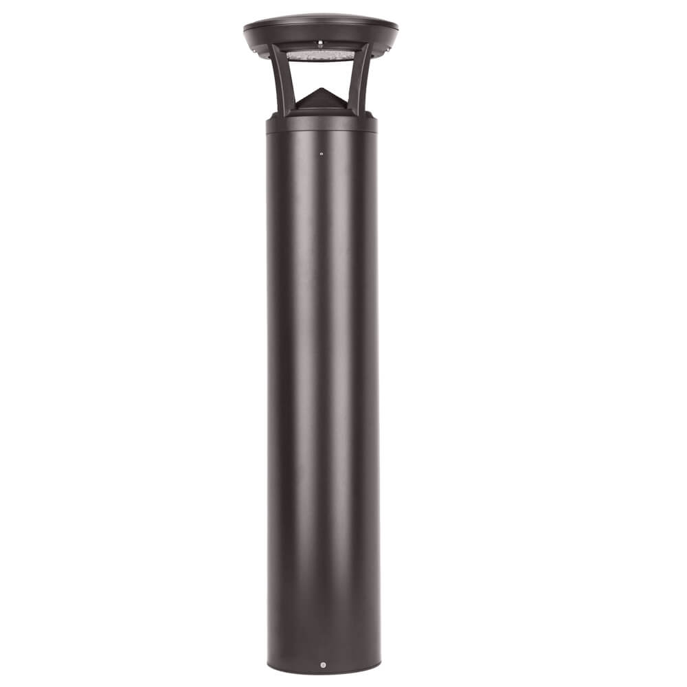 3 FT. Konlite Dome-Top LED Bollard Light - 24W - 3,000 Lumens - 3 Wattage Selectable - 3 CCT Selectable - 120-277V - 100W Equal
