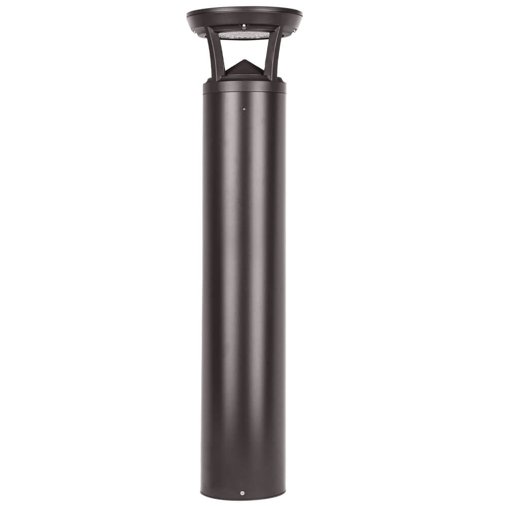 3 FT. Konlite Flat-Top LED Bollard Light - 3,000 Lumens - 3 Watts Selectable - 3 CCT Selectable - 120-277V - 100W Equal