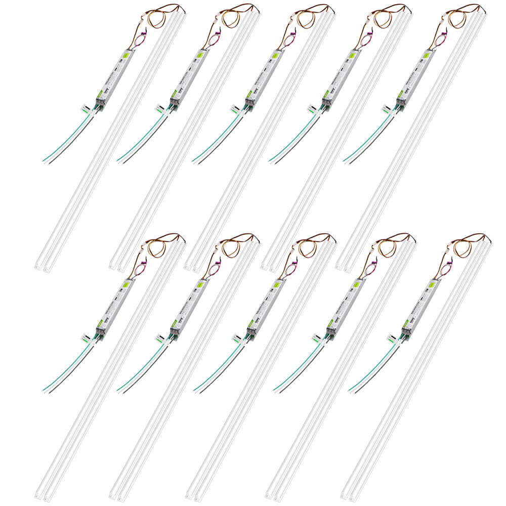 Konlite 4ft Magnetic Linear LED Retrofit Kit - 36W/25W/18W - 120-277V - 4250 lumens - 3 CCT - 0-10V dimmable