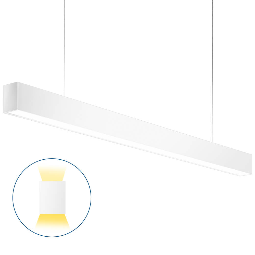 4 FT White LED Architectural Linear Light Fixture - 6160 LM - Wattage Selectable - Kelvin 3500-4000-5000K