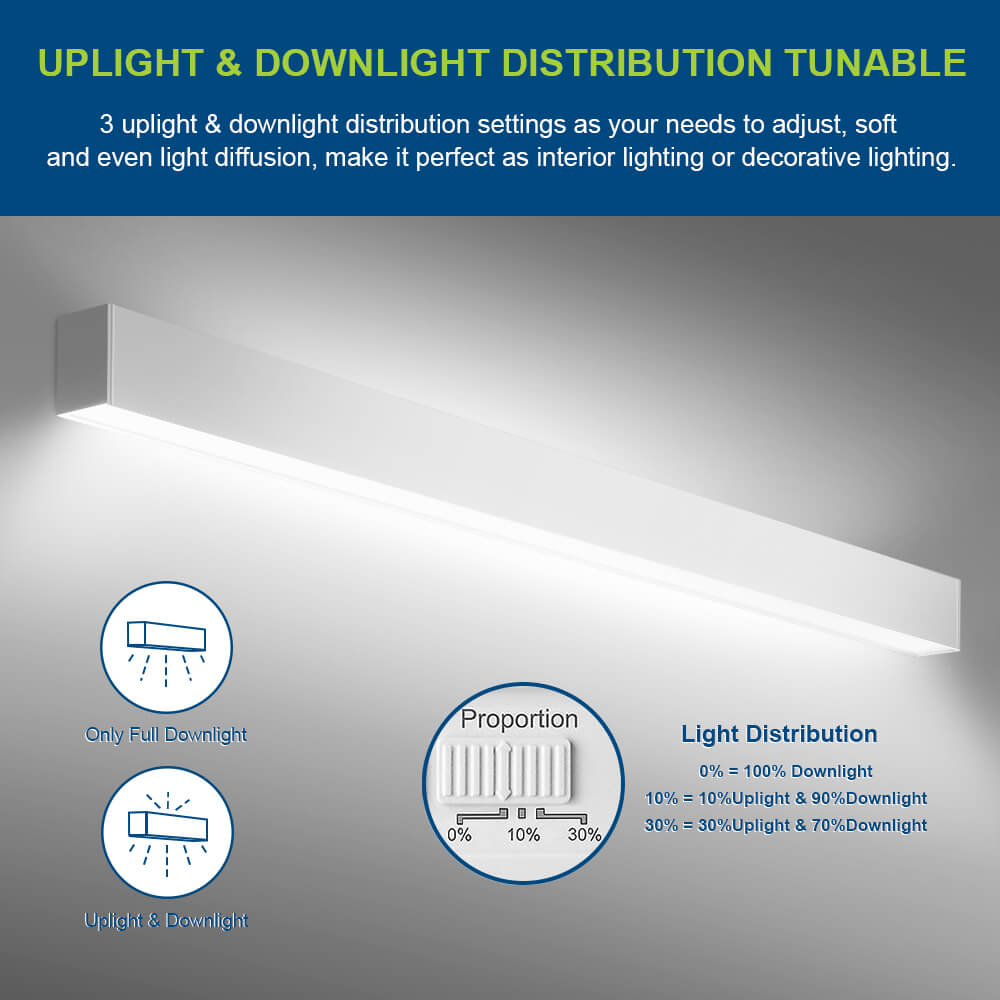2 FT LED Architectural Linear Light - 3180 LM - Wattage Selectable - Kelvin 3500-4000-5000K