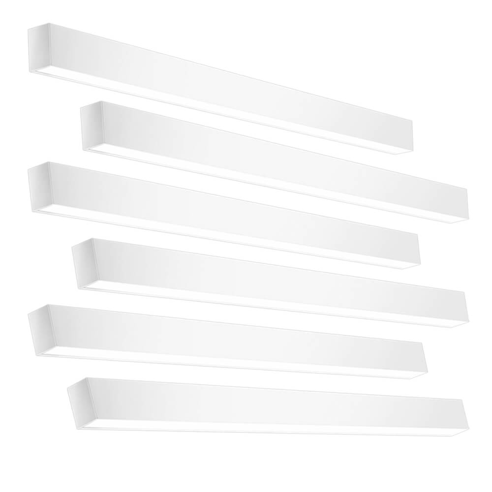 4 FT White LED Architectural Linear Light Fixture - 6160 LM - Wattage Selectable - Kelvin 3500-4000-5000K