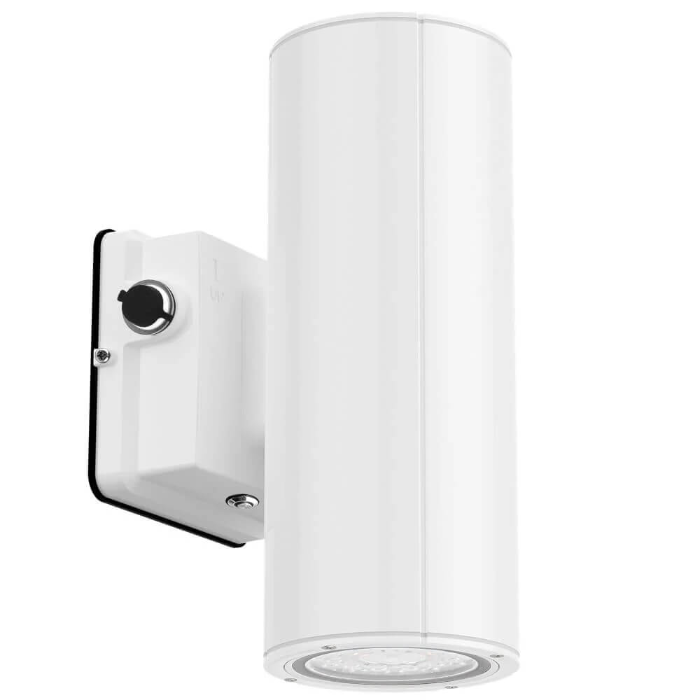 White LED Wall Sconce - 20/16/10W Selectable - up to 2,900 Lumens - 3 CCT Selectable - 120-277V - Photocell with Cap