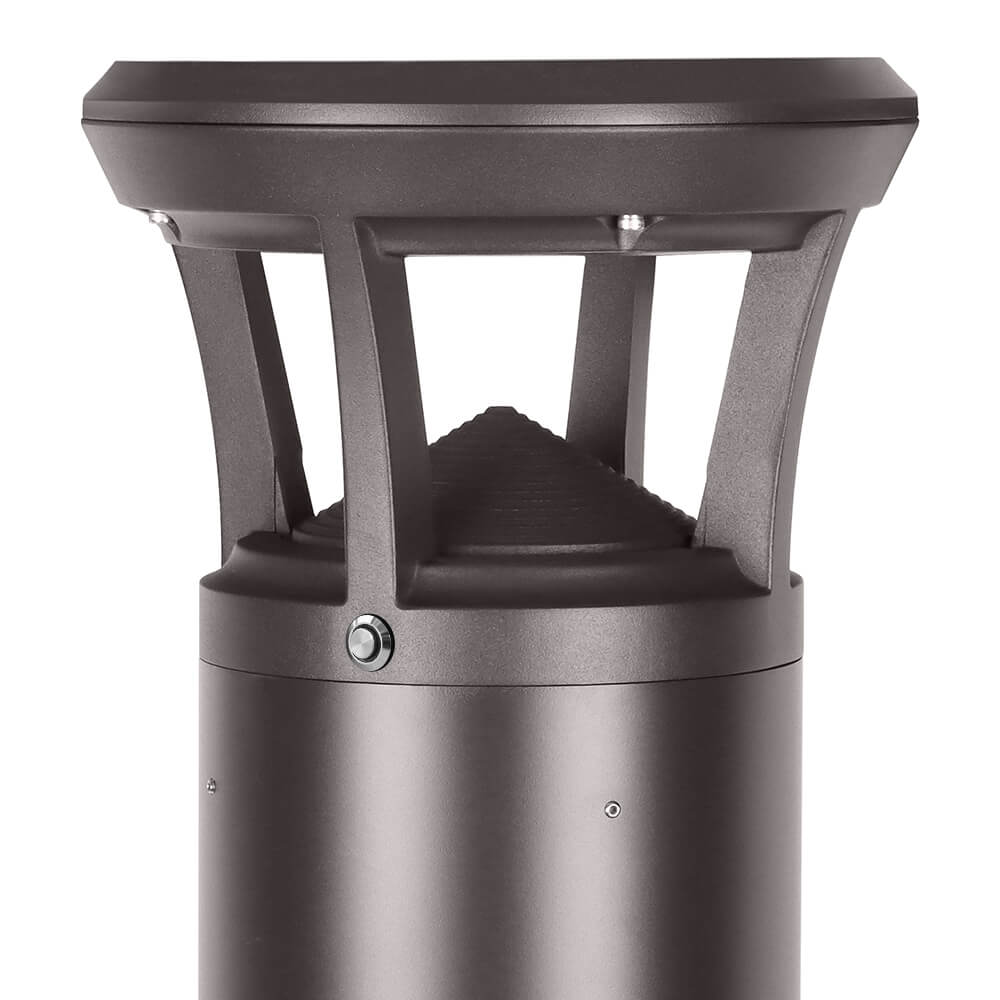 2 FT. Konlite Flat-Top LED Bollard Light - 3,000 Lumens - 3 Watts Selectable - 3 CCT Selectable - 120-277V - 100W Equal
