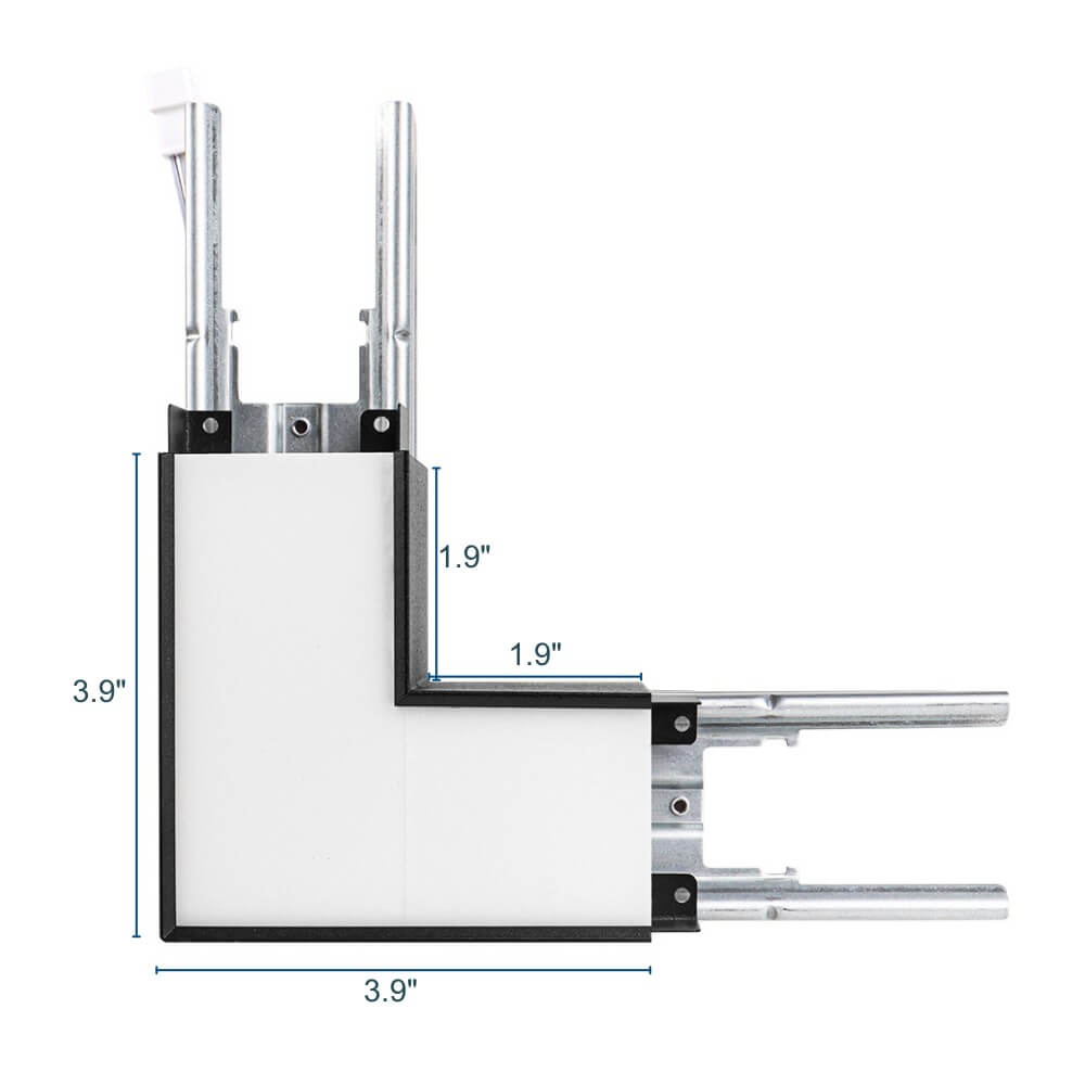 L-Shape Connector - Use with Konlite Architectural Linear Light Fixture - Black