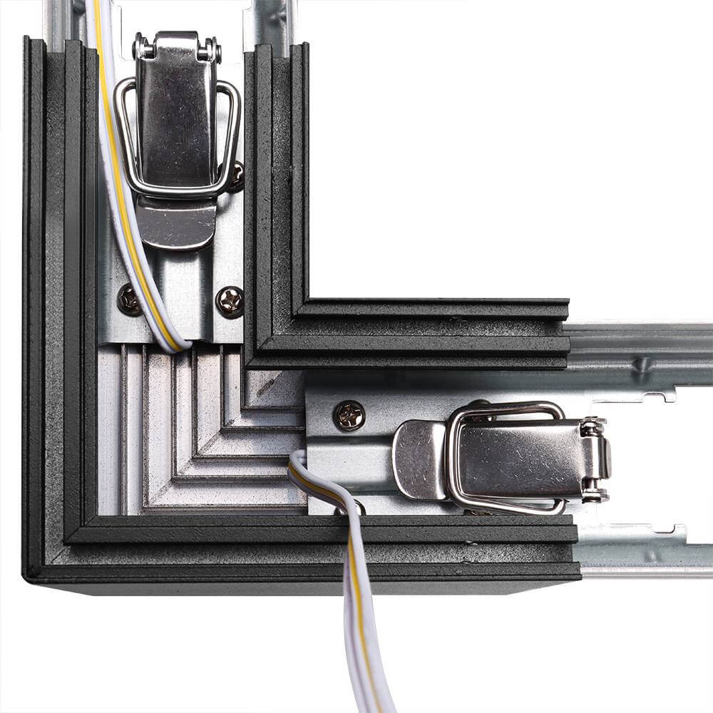 L-Shape Connector - Use with Konlite Architectural Linear Light Fixture - Black