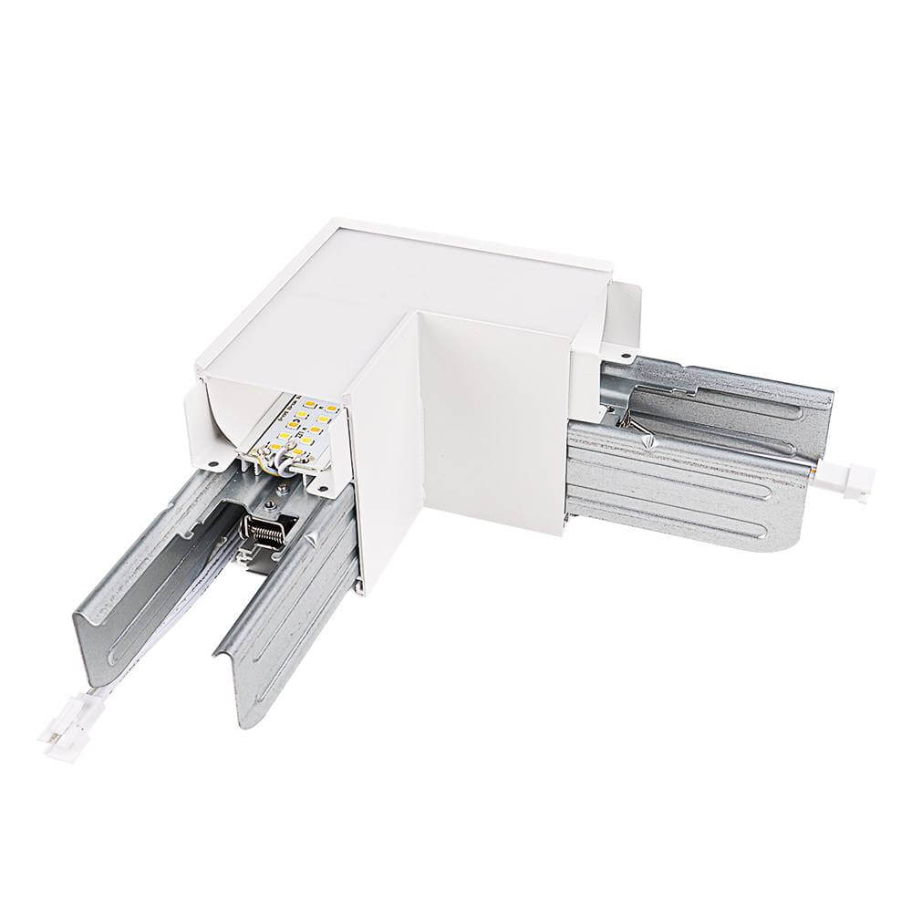 L-Shape Connector - Use with Konlite Architectural Linear Light Fixture - White