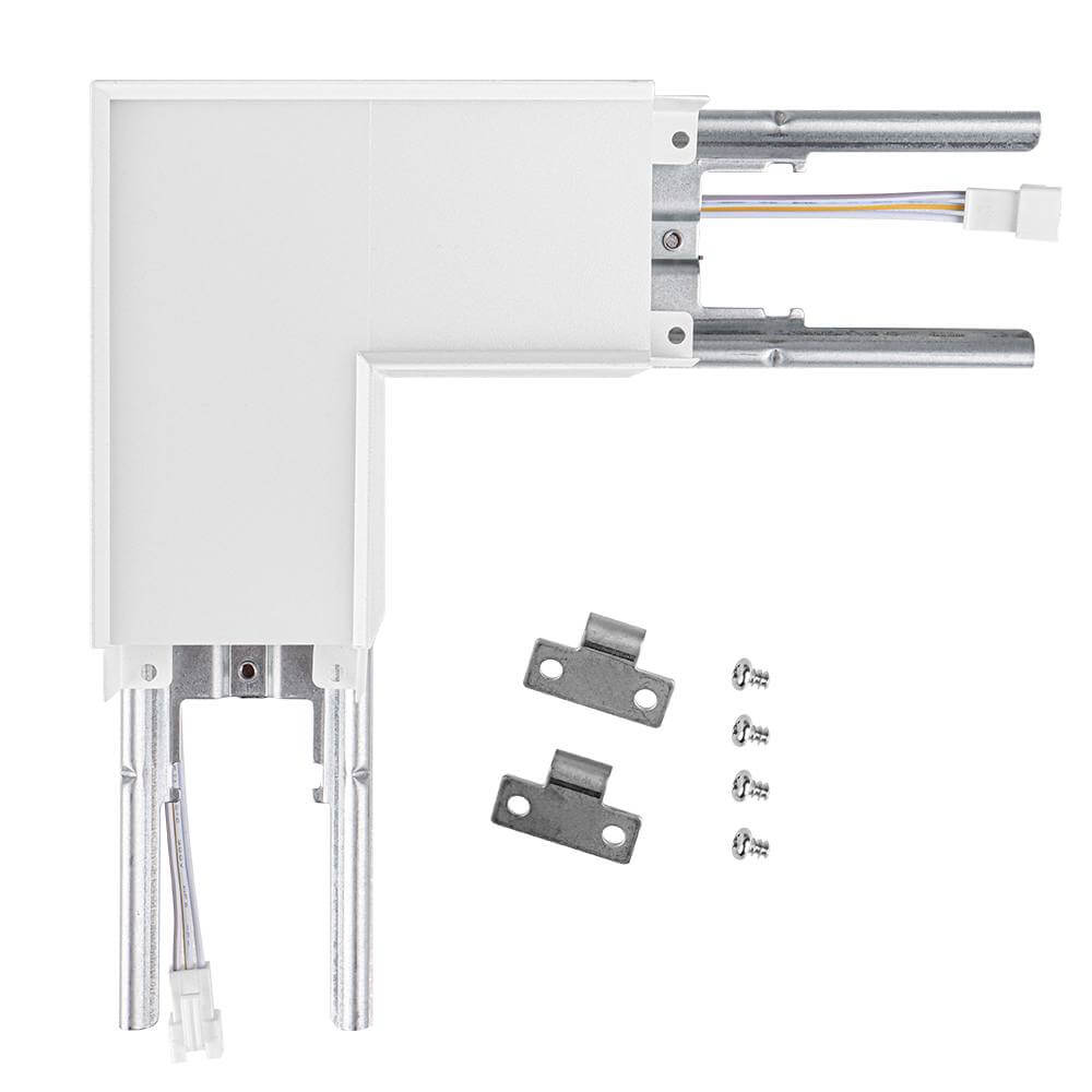 L-Shape Connector - Use with Konlite Architectural Linear Light Fixture - White