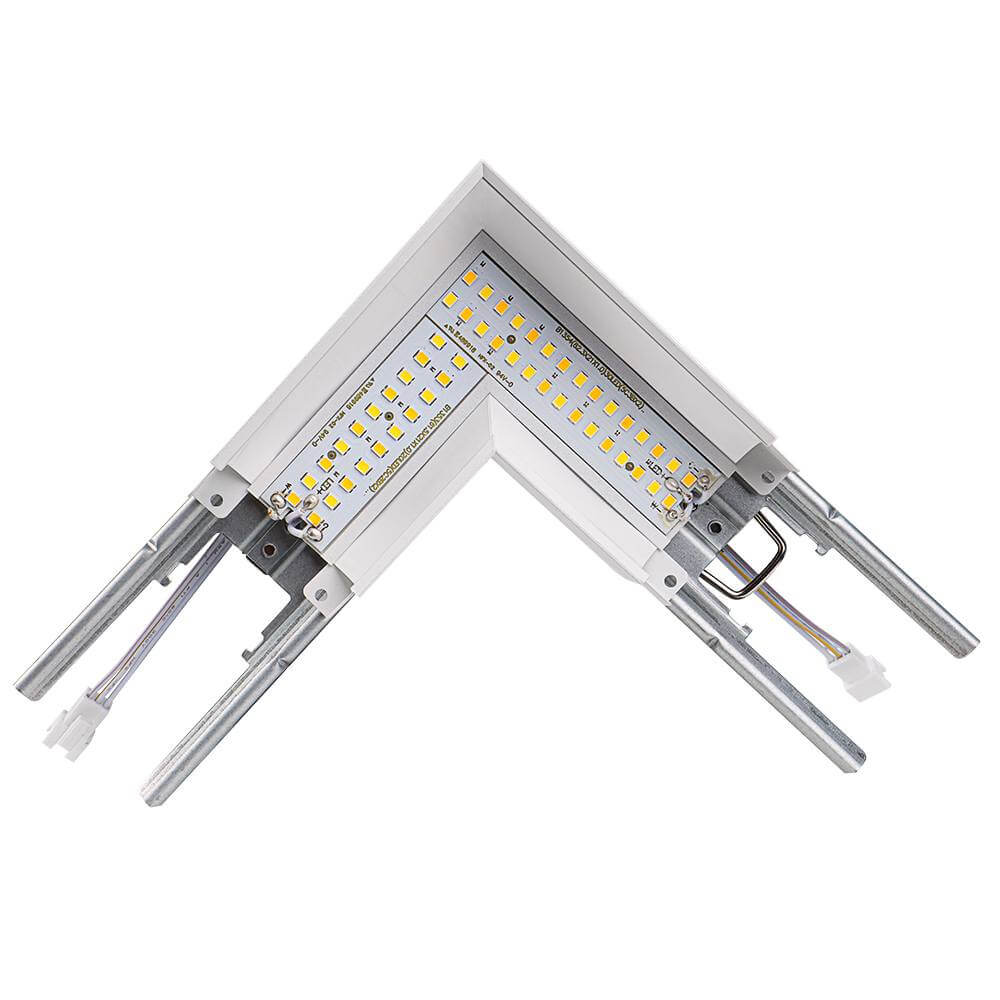 L-Shape Connector - Use with Konlite Architectural Linear Light Fixture - White