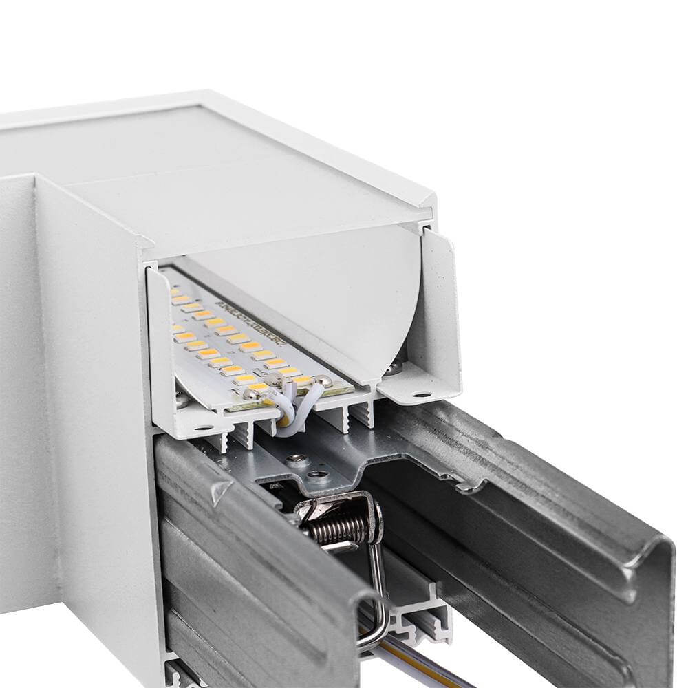 L-Shape Connector - Use with Konlite Architectural Linear Light Fixture - White