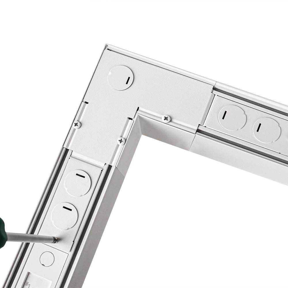 L-Shape Connector - Use with Konlite Architectural Linear Light Fixture - White