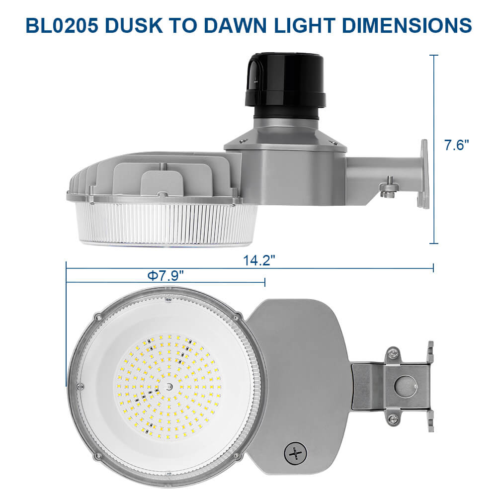Konlite LED Dusk to Dawn Light - 65W - 8,800 LM - 4 Watts - 5000K/4000K/3000K - 120-277V - 175W Equal