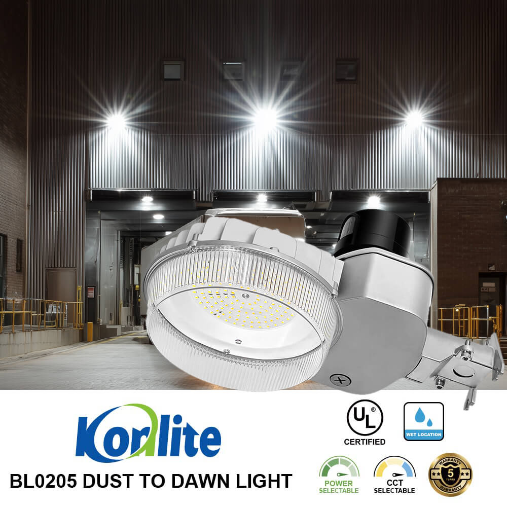 Konlite LED Dusk to Dawn Light - 65W - 8,800 LM - 4 Watts - 5000K/4000K/3000K - 120-277V - 175W Equal