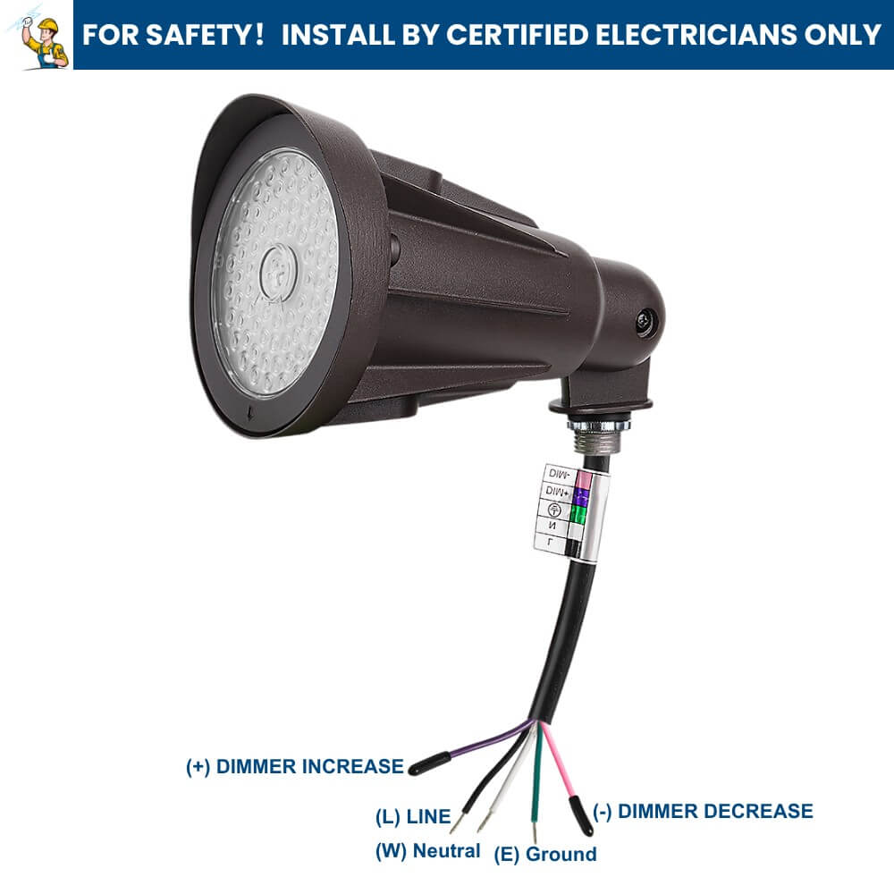 LED Outdoor Flood Light - 25W/20W/15W - 3,500 lumens - 3 CCT - Integrated photocell - 120-277V - 100W Equal