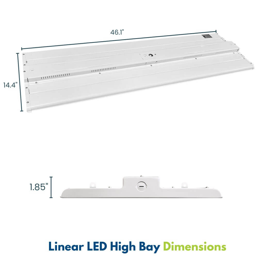 Konlite Linear LED High Bay Light - 300W - 4FT- 120-277V - 42000 Lumens - 5000K - 1000W Equal