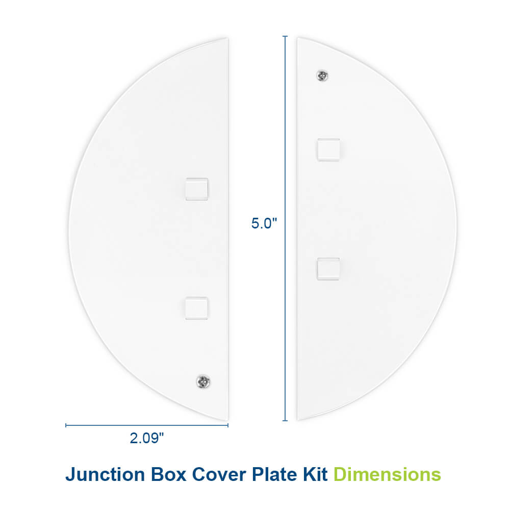Surface Mount Plate for SL0302 Series LED Strip Light Fixture - Junction Box Cover Plate Kit