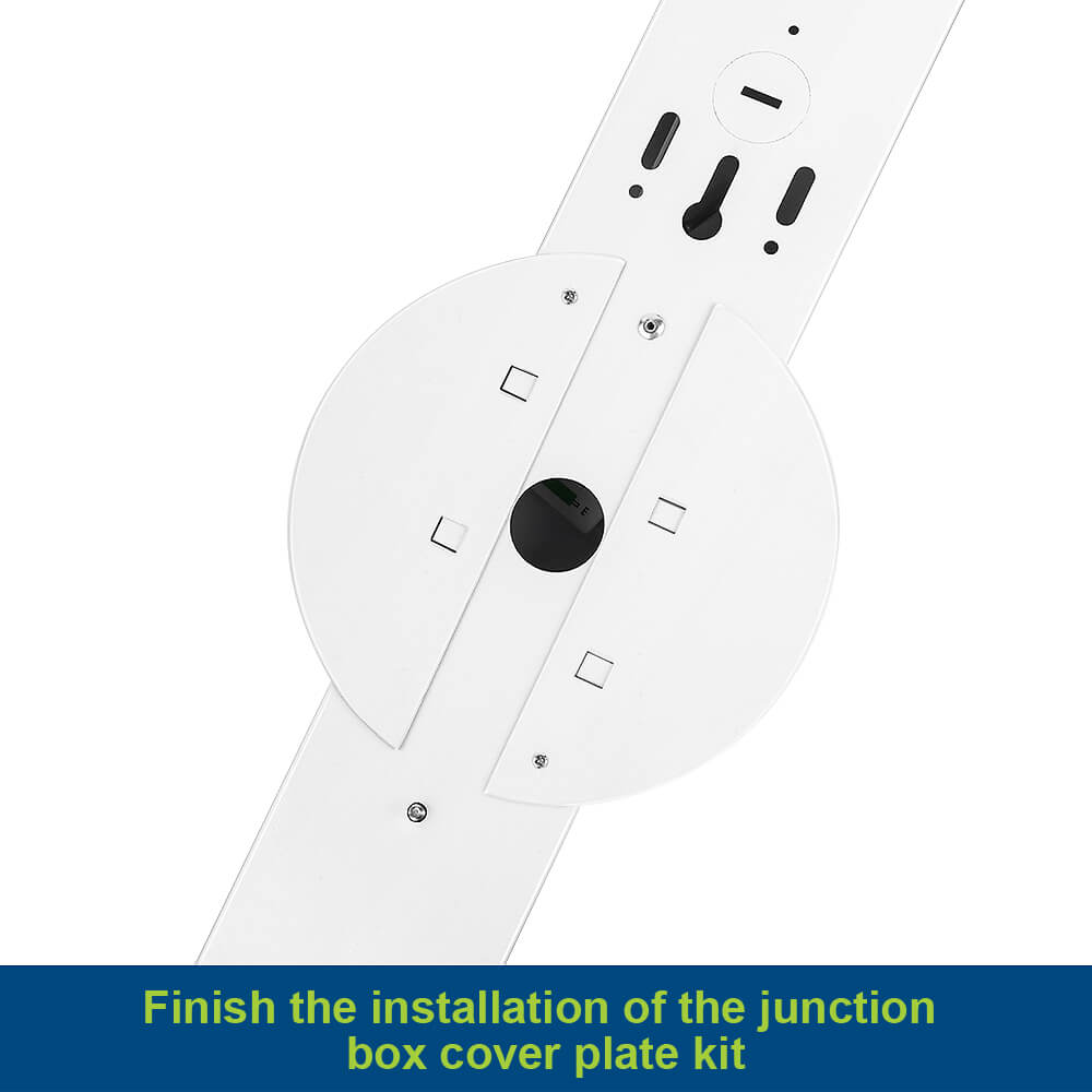 Surface Mount Plate for SL0302 Series LED Strip Light Fixture - Junction Box Cover Plate Kit