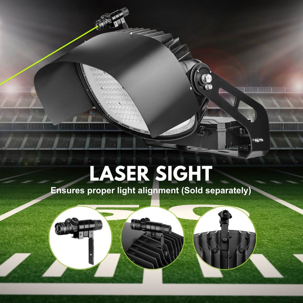 Konlite VEGA Premium LED Stadium Light - 600W - 95,000lm - 5700K - 200-480V - 1500W Equal - 10 Year Warranty