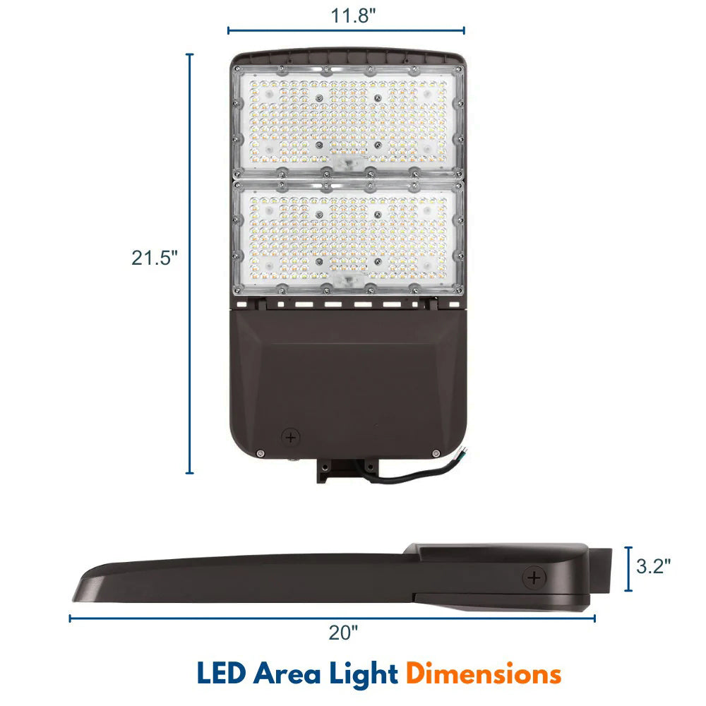 Vela III LED Parking Lot Light - Type V - 310W/280W/260W/240W Selectable - 3 CCT - 277-480V - 46,600 Lumens - 1000W Equal