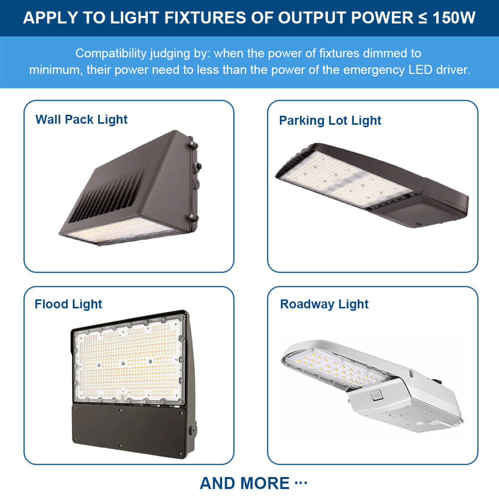 Outdoor LED Emergency Backup Driver - Constant Power - 18W - 100-347Vac Input - 170Vdc Output