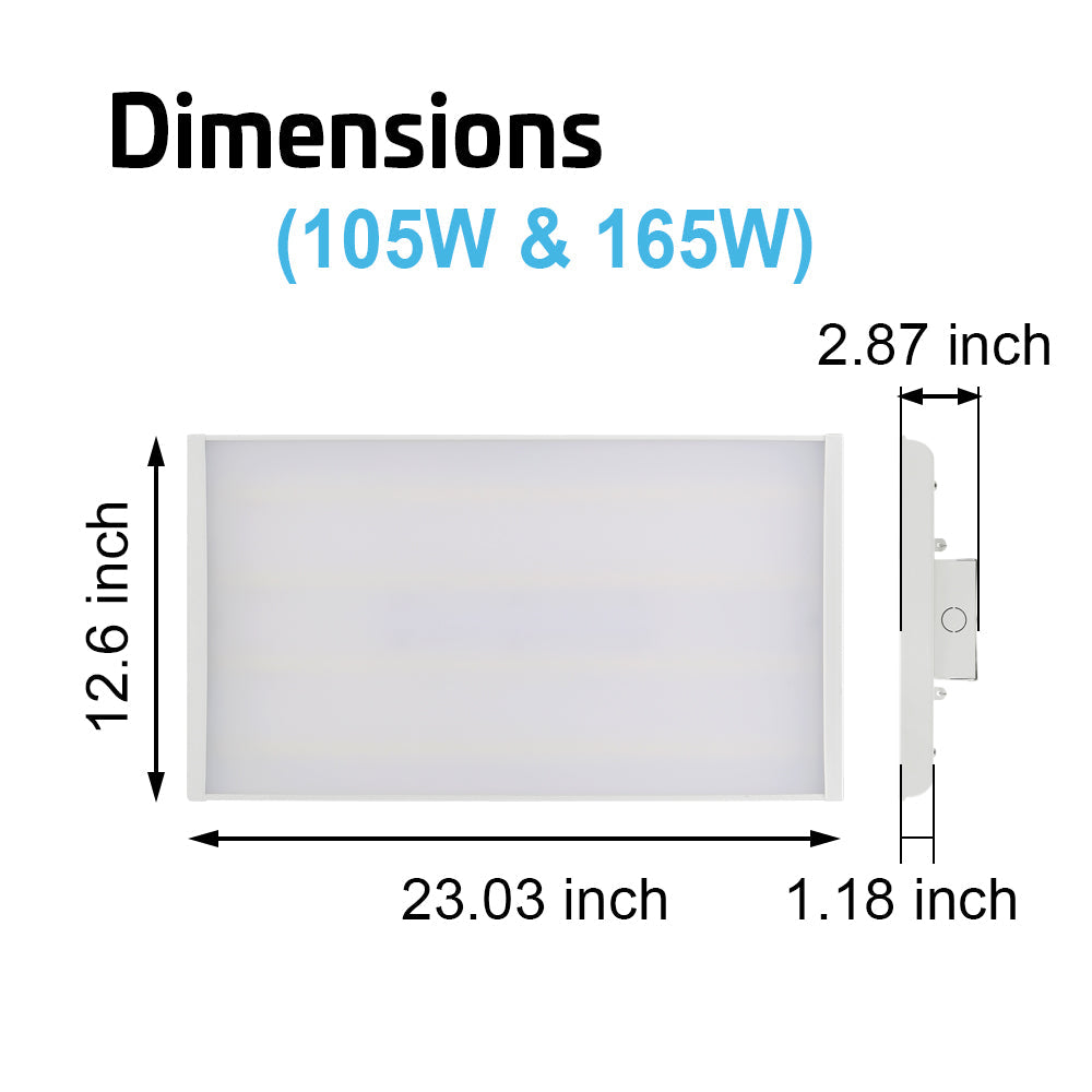 105W LED LOW BAY Dimensions