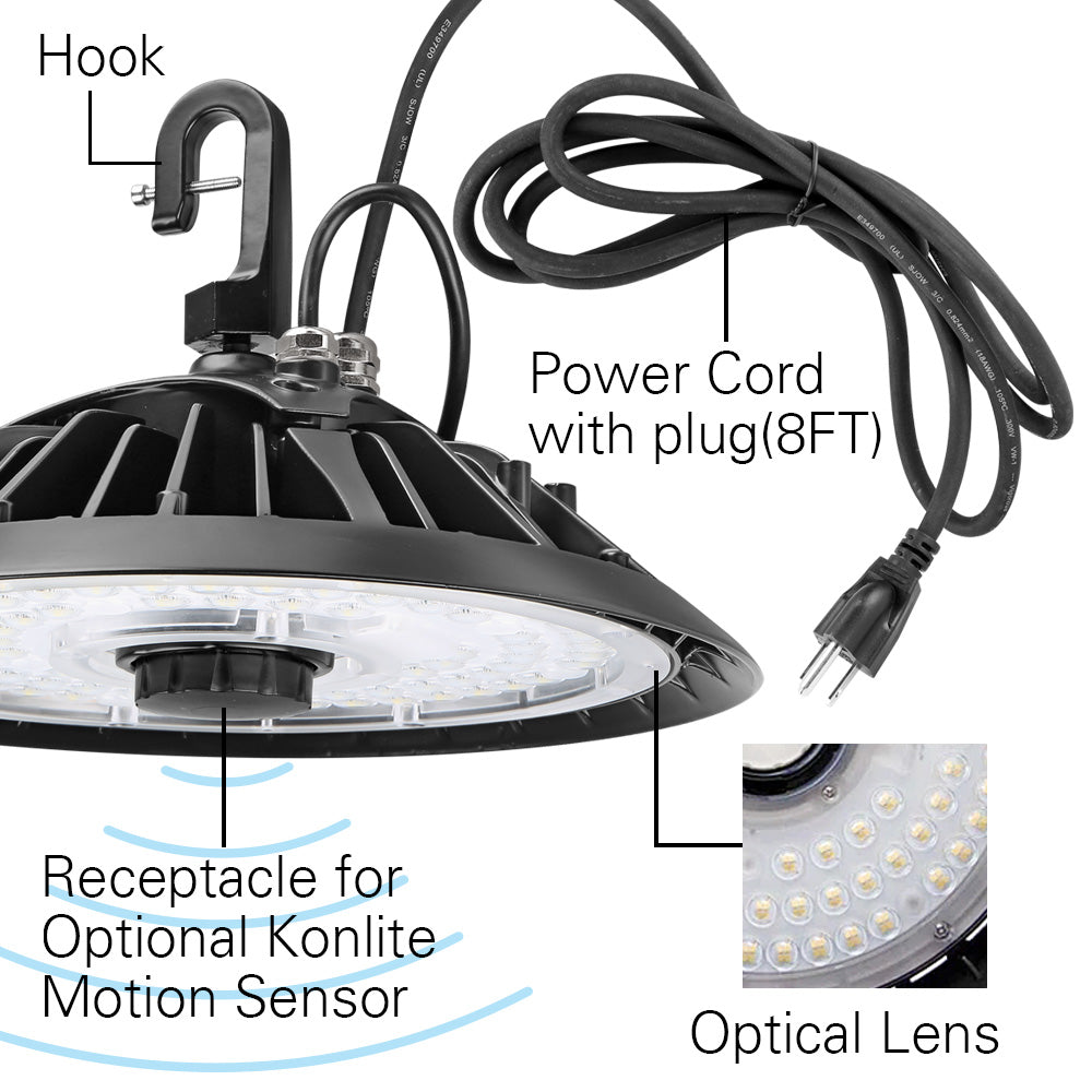 UFO highbay with power cord and plug