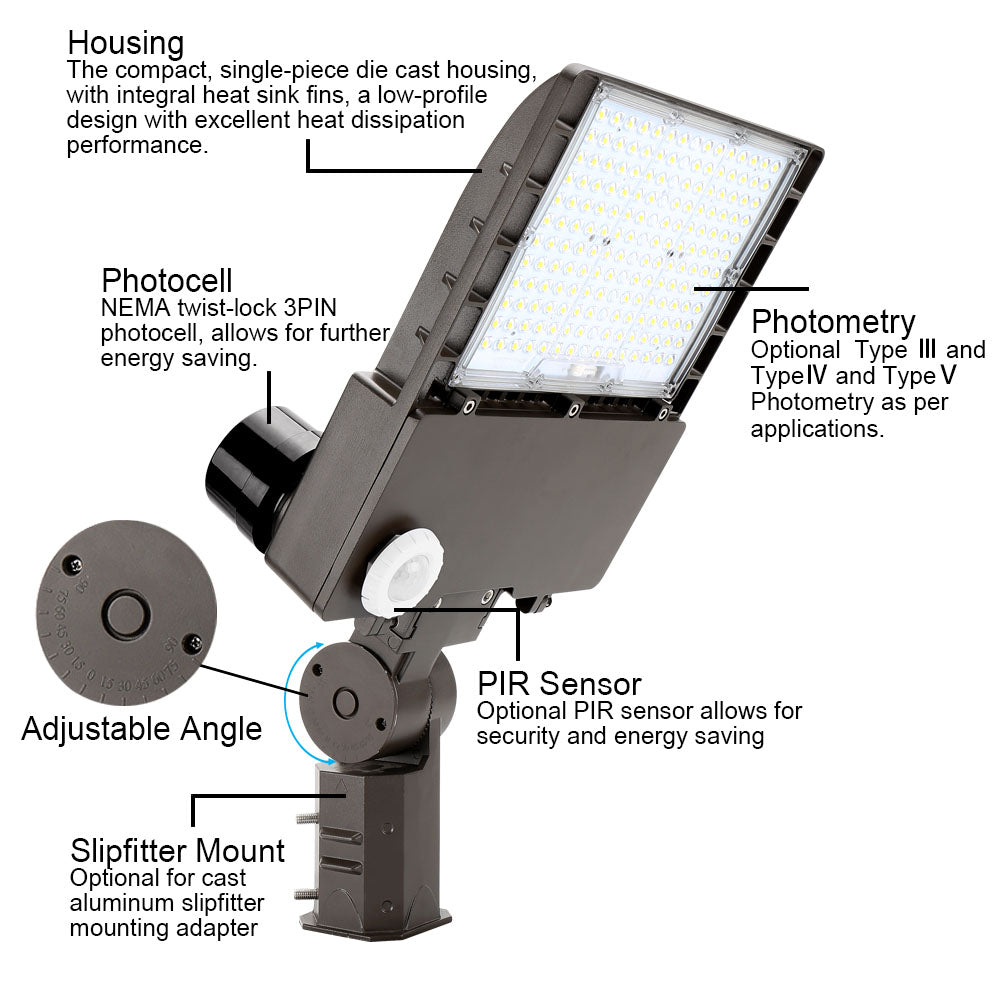 Konlite LED Area Light - 200W - features