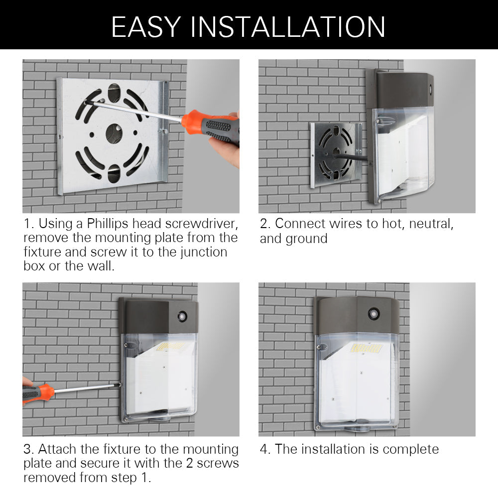 LED WALL pack installation